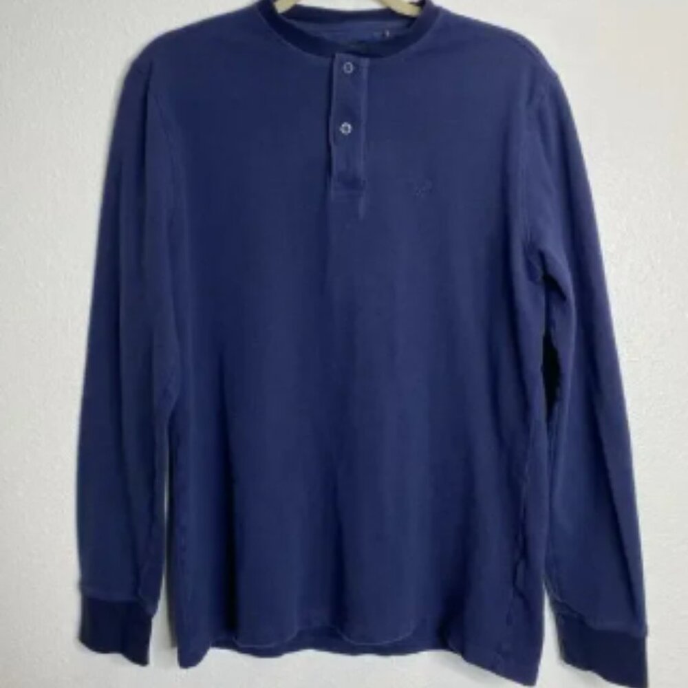 Barbour Dodd Henley Shirt Navy Men’s Size M
